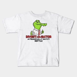 Alligator Invest-O-Gator finance savvy reptile Kids T-Shirt